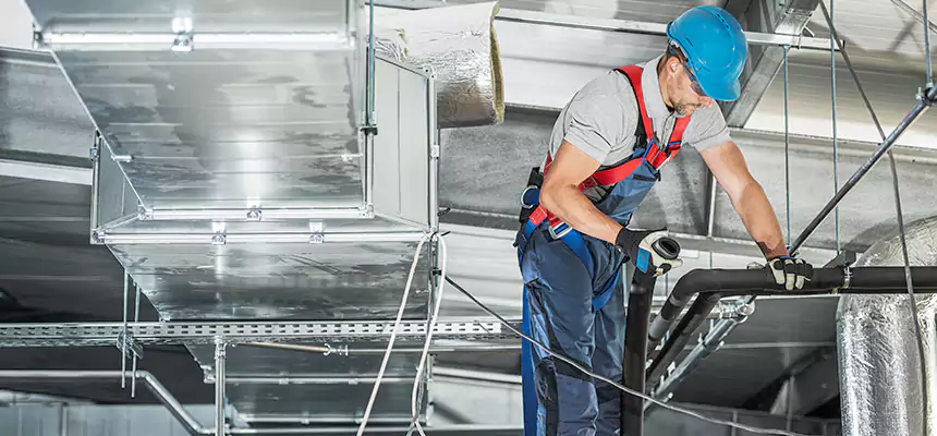 Precise Air Duct Vent Installation in Green